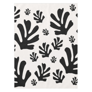 Le Jardin 02 Botanisch Zwart Wit Modern Bladeren Tafelkleed
