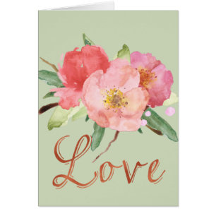 Le jardin assez rose fleurit l'amour d'aquarelle