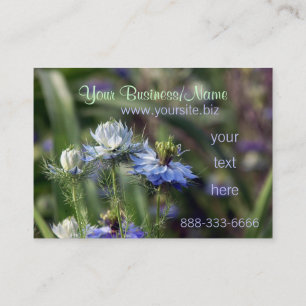 Le jardin bleu fleurit des cartes de profil