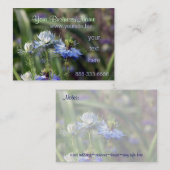 Le jardin bleu fleurit des cartes de profil (Devant / Derrière)