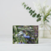 Le jardin bleu fleurit des cartes de profil (Debout devant)