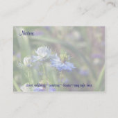 Le jardin bleu fleurit des cartes de profil (Dos)