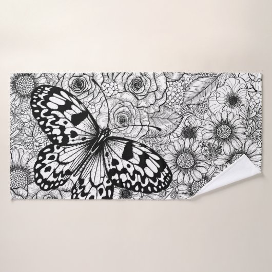 Le jardin de cerf-volant en papier (Serviette de bain)