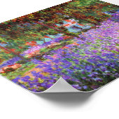 Le jardin de l'artiste à Giverny par Monet Poster (Coin)