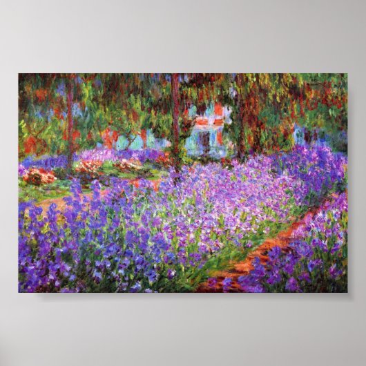 Le jardin de l'artiste à Giverny par Monet Poster (Devant)