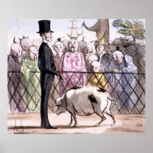 Le Jardin des Plantes a Pekin - Honore Daumier Poster