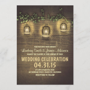 le jardin vintage rustique allume les invitations