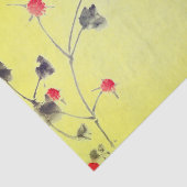 Le JAUNE A FLEURI le papier de soie de soie (Détail)