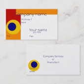 Le jaune bleu pointille le carte de visite (Devant / Derrière)