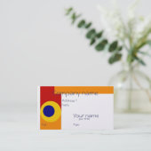 Le jaune bleu pointille le carte de visite (Debout devant)