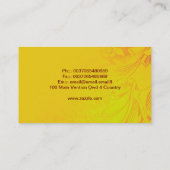 le jaune modelé fleurit le carte de visite (Dos)