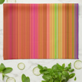 Le jaune orange rouge barre la serviette de (Plié)