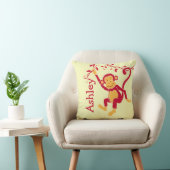 Le jaune rouge de singe a personnalisé le coussin (Chaise)