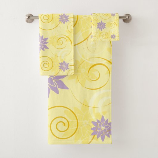 Le jaune tourbillonne avec le motif de fleur (En situation)