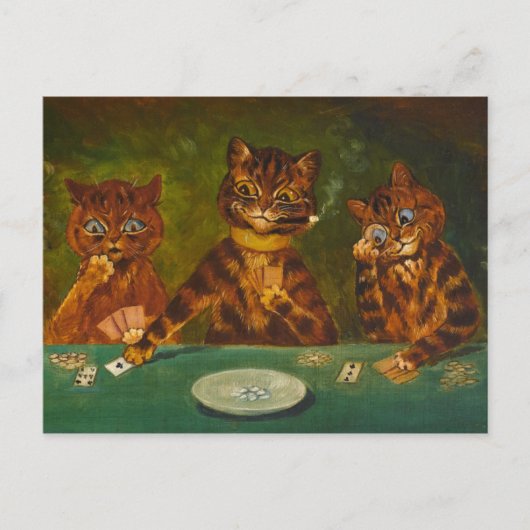 Le Jeu de Cartes par Louis Wain (Devant)