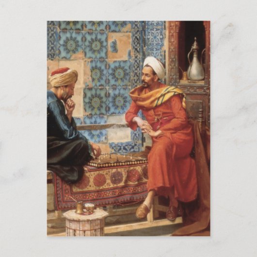 Le jeu d'échecs en détail carte postale (Devant)