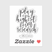 Le Jeu Est La Forme La Plus Élevée De Sticker De R (Feuille)