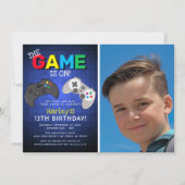 Le jeu est lancé ! Photo | Invitation d'anniversai (Devant)