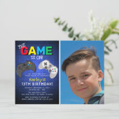 Le jeu est lancé ! Photo | Invitation d'anniversai (Debout devant)