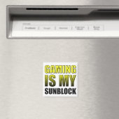 Le jeu est mon écran solaire aimant de frigo drôle (In Situ (Lave-vaisselle))