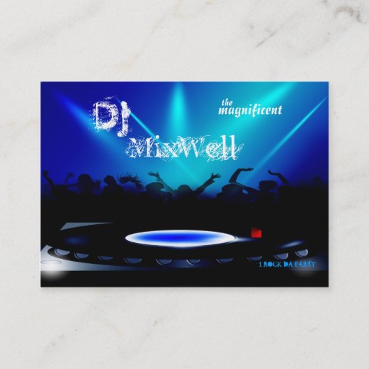 Le jockey de disque DJ Party matraquant le carte (Devant)