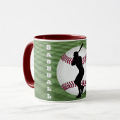 Le joueur de baseball Mug avec son nom (Devant gauche)