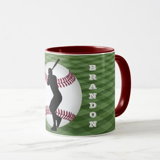 Le joueur de baseball Mug avec son nom (Devant droit)