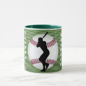 Le joueur de baseball Mug avec son nom (Centre)