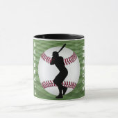 Le joueur de baseball Mug avec son nom (Centre)