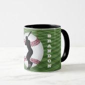 Le joueur de baseball Mug avec son nom (Devant droit)