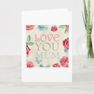Le jour de mère "amour vous carte de voeux de