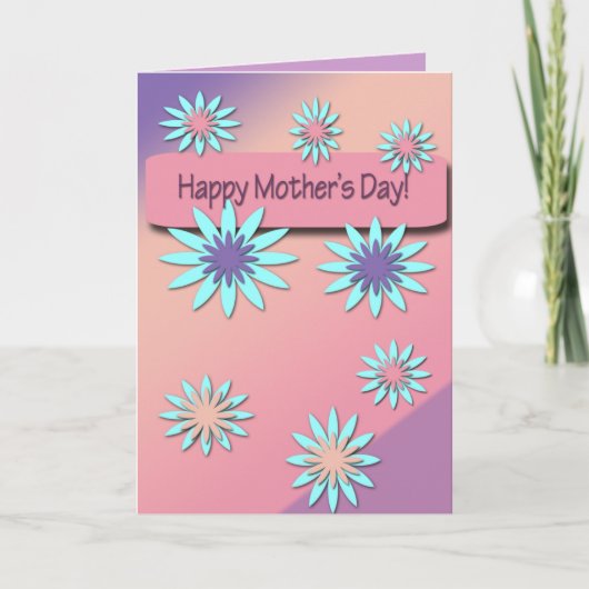 LE JOUR DE MÈRE HEUREUX ! CARTE DE FLEUR (Devant)