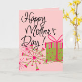 Le jour de mère heureux de la carte de chien (Fleur jaune)