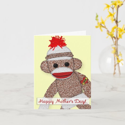 "Le jour de mère heureux !" Note de carte de (Fleur jaune)