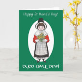 Le jour de St David, costume de Gallois, carte (Fleur jaune)