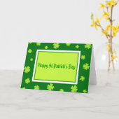 Le jour de St Patrick heureux - carte (Fleur jaune)