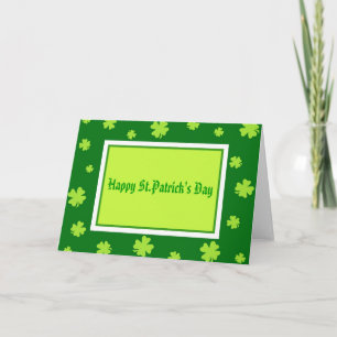 Le jour de St Patrick heureux - carte
