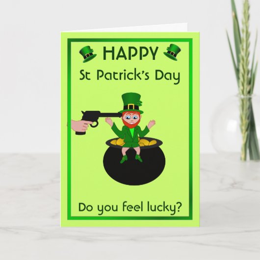 Le jour de St Patrick vous sentez la carte de (Devant)