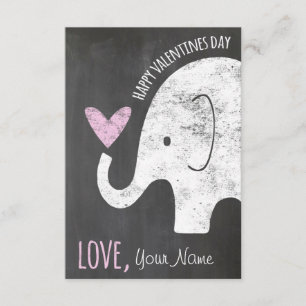 Le jour de Valentines d'éléphant badine la carte