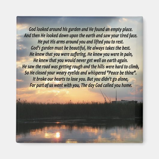 Le jour où Dieu t'a appelé Home Magnet (Devant)