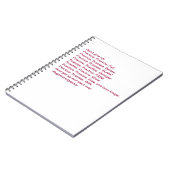 Le journal de l'auteur avec la motivation fébrile (Côté gauche)