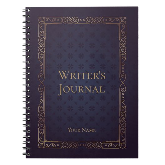 Le journal de l'auteur élégant personnalisé (Devant)