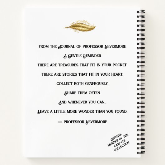 Le Journal des Choses Curieuses du Professeur Neve (Dos)