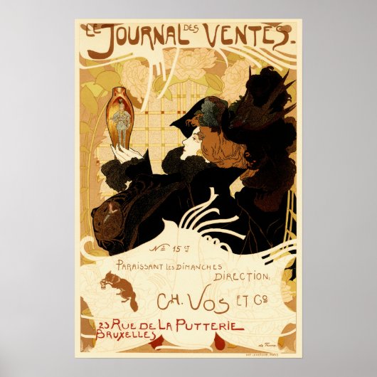 LE JOURNAL DES VENTES by Georges de Feure French Poster (Voorkant)
