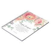 Le journal personnalisé de prière rougissent des (Côté gauche)