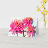 Le joyeux anniversaire fleurit la carte (Fleur jaune)