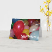 Le joyeux anniversaire monte en ballon la carte (Fleur jaune)