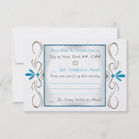 Le judaïsme fleurit Mariage juif Carte RSVP (Devant)