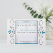 Le judaïsme fleurit Mariage juif Carte RSVP (Debout devant)