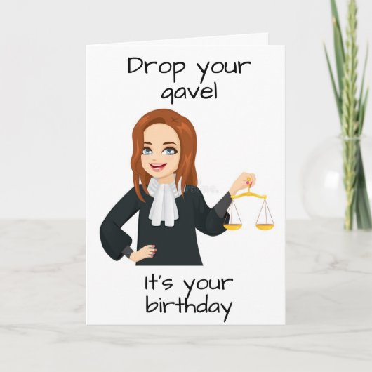 **LE JUGE** CÉLÈBRE LA CARTE "SON ANNIVERSAIRE" (Devant)